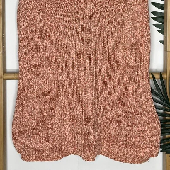 SOLD Country Road Orange Multi Knit Tank Top Size L Sleeveless V Neck Casual - Picture 6 of 13